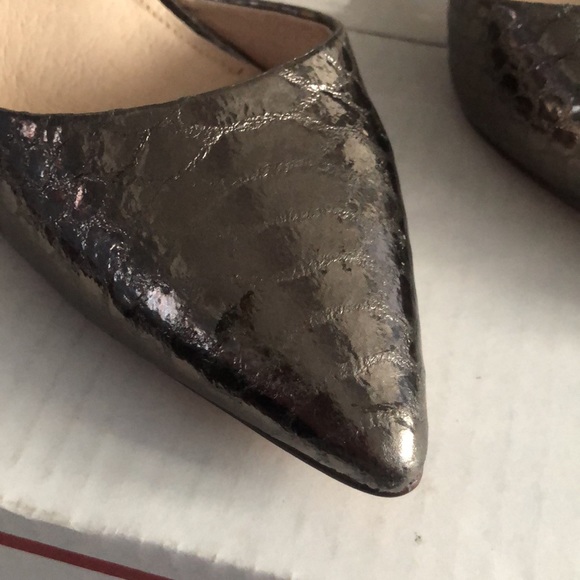 ⭕️ PRICE FIRM Louise et Cie Size 6.5 Gunmetal Snakeskin Olivia Heels - Picture 3 of 5